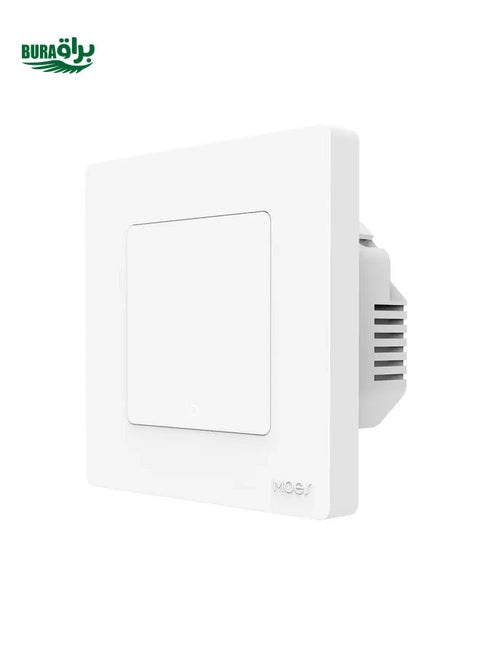 Tuya ZigBee Smart Single-fire Zero-fire Sharing Timing Voice Wall Switch EU Plug, Style: 1 Way (White)