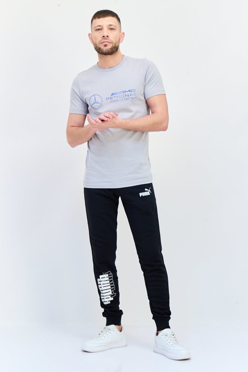 Puma X AMG Men Sportswear Fit Short Sleeve Outdoor T Shirt, Grey - Image 4