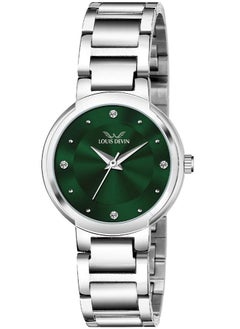 LOUIS DEVIN Stainless Steel Women's Quartz Watch Green  - Image 1