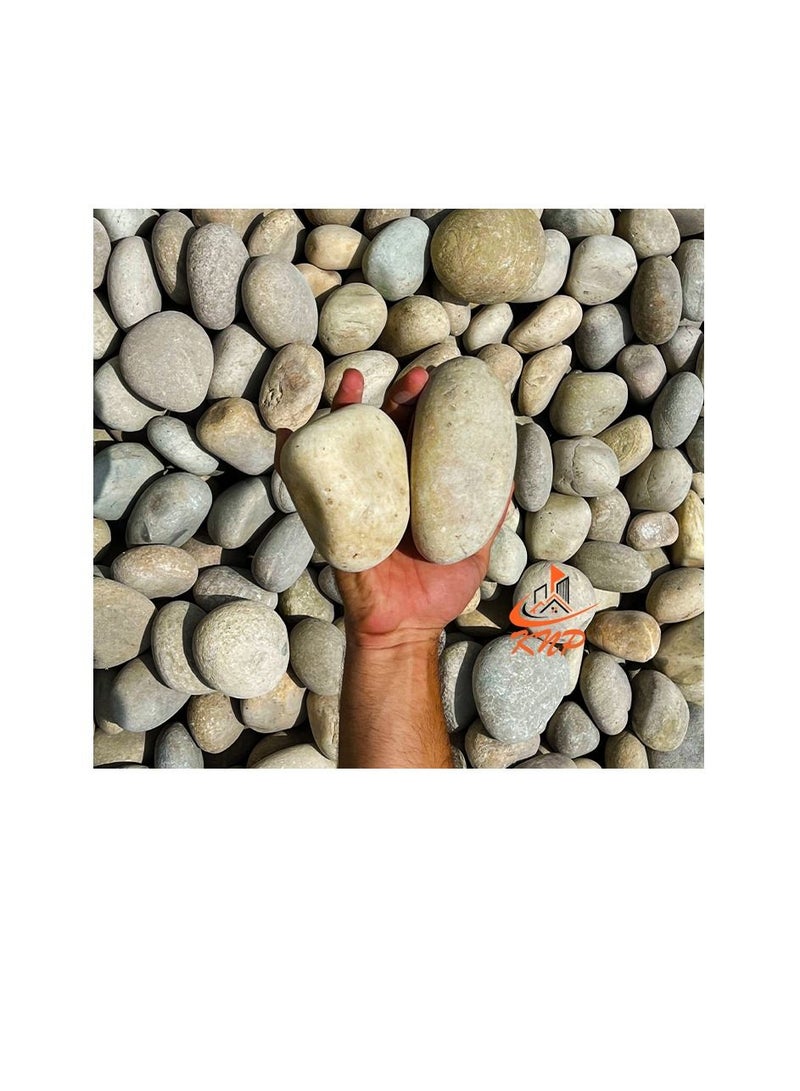 KNP Large River Pebbles Natural Garden Material 5kg - Image 2