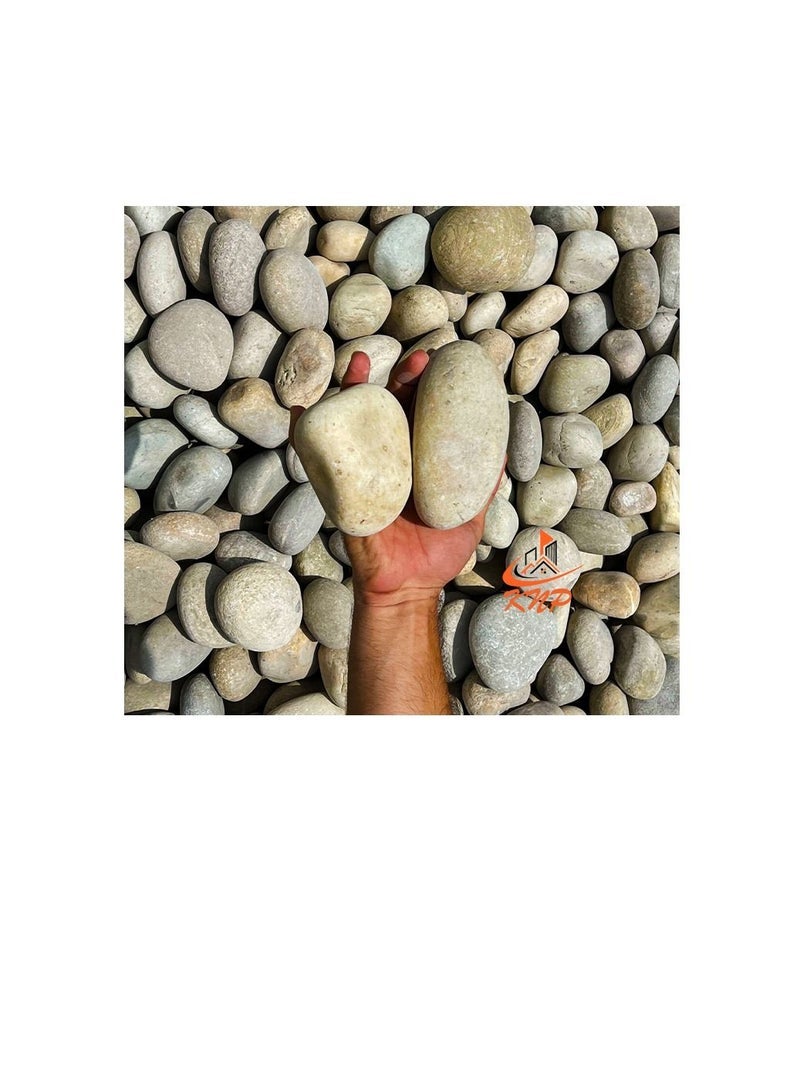 KNP Large River Pebbles Natural Garden Material 5kg - Image 1