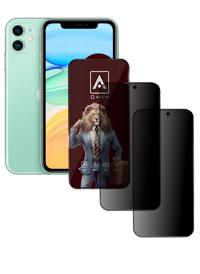 ACLIX 2 Pieces Antistatic ESD Dustproof Premium Quality High Definition Tempered Glass Screen Protector Designed For  iPhone 11 - Image 1