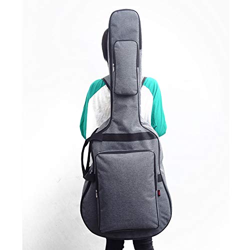 MoonEmbassy 'Jumbo Guitar Gig Bag Thickening and Waterproof 42'' 43'' Acoustic Guitar Bag', Grey, Retro - Image 3