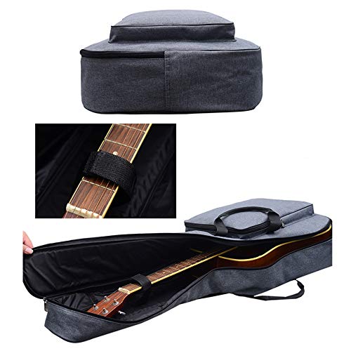 MoonEmbassy 'Jumbo Guitar Gig Bag Thickening and Waterproof 42'' 43'' Acoustic Guitar Bag', Grey, Retro - Image 2
