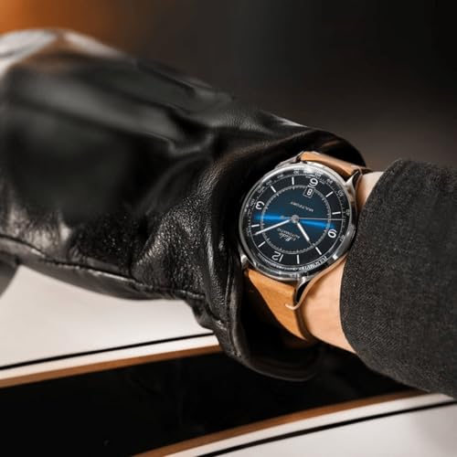 MIDO Multifort Patrimony - Swiss Automatic Watch for Men - Blue Dial - Case 40mm Stainless Steel - Tan Leather Strap- M0404071604000 - Image 2