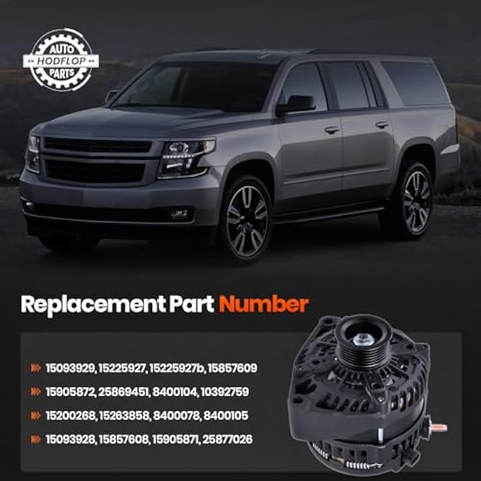 hodflop 15093928 14V 300Amp High Output Alternator Compatible with Cadillac Escalade & Chevy Avalanche Suburban Tahoe & GMC Yukon 2007-2011 & Hummer H2 2008-2009, 4.3/4.8/5.3/6.0/6.2/6.6L 15857608 15905871 - Image 3