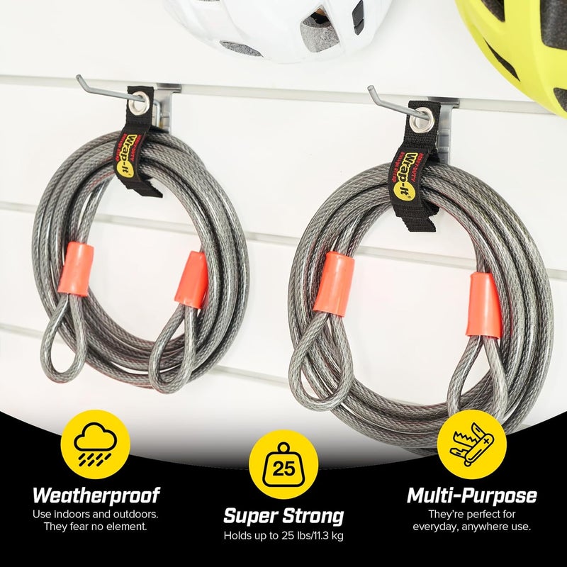 Wrap-It Storage Heavy-Duty Straps, 7-inch (6 Pack) - Hook and Loop Tool Cord Organizer, Extension Cord Hanger, Kitchen Cord Keeper, Cable Straps for Cords, Hoses, Rope, RV, and Garage Organization - Image 2