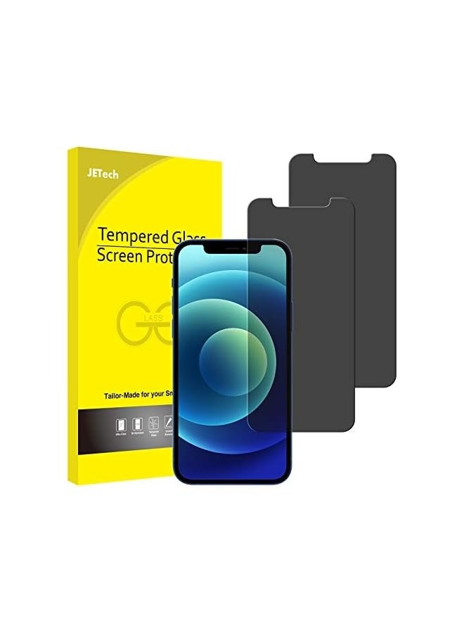 Jetech Privacy Screen Protector for iPhone 12 mini 5.4-Inch, Anti Spy Tempered Glass Film, 2-Pack - Image 1