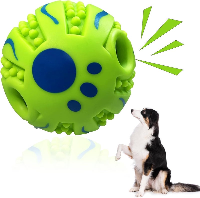 SOLARAE Interactive Dog Toy Ball, Giggle Ball for Dog, 3.94in Pet Chew Toy Ball, Interactive Training Ball for Medium Large Dog, Safe and Non-Toxic PVC Ball - Image 1