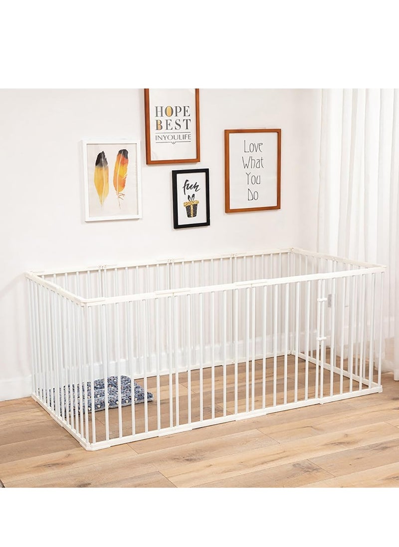 Rubik Dog Fence Indoor Cage for Medium Large Dogs, Portable Yard Fence Playpen Indoor Isolation Barrier (12 Panels, Each Panel Size 42cm x 68cm)  - Image 1