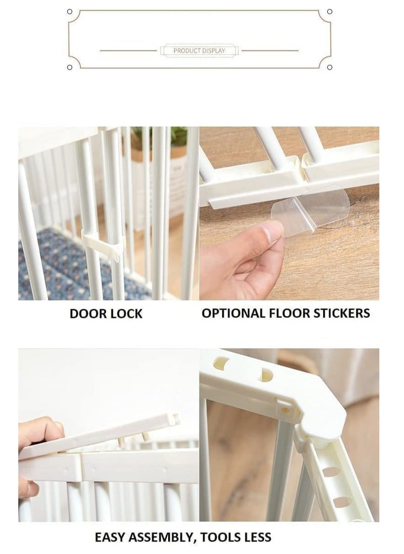 Rubik Dog Fence Indoor Cage for Medium Large Dogs, Portable Yard Fence Playpen Indoor Isolation Barrier (12 Panels, Each Panel Size 42cm x 68cm)  - Image 2