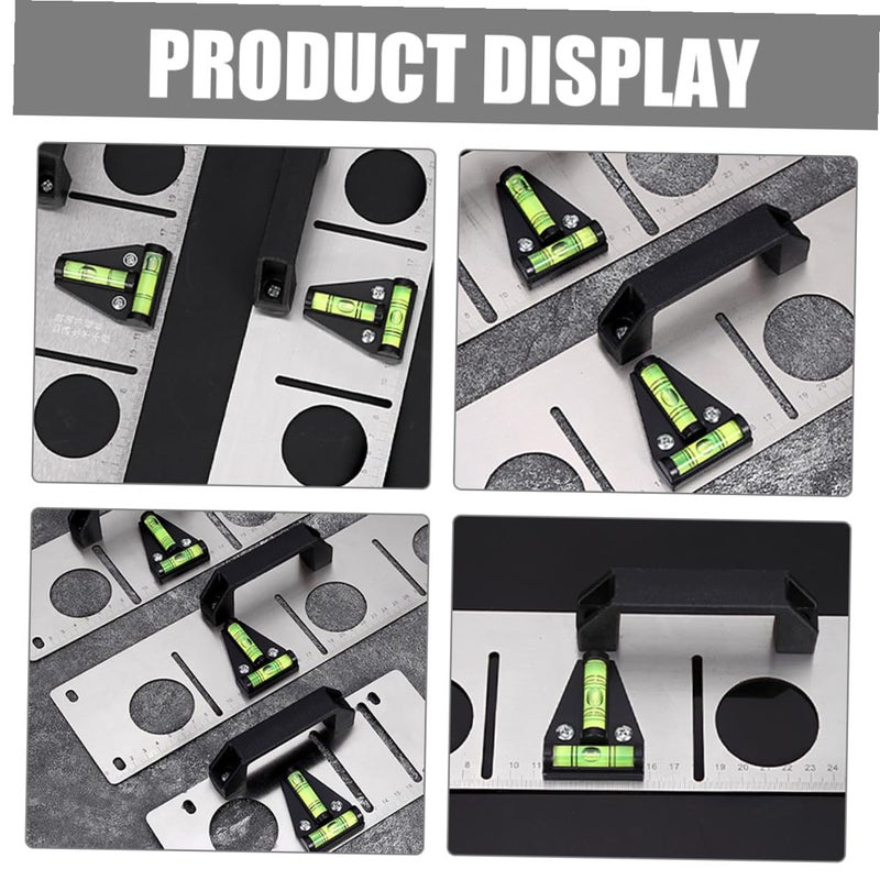 5Pcs Mini Triangle Bubble Level Set Black T Shape Dual Direction Leveler with Mounting Holes - Image 5
