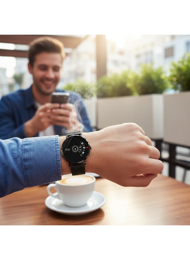 ساعة نسائية تناظرية مقاومة للماء من الفولاذ المقاوم للصدأ، ساعة تناظرية مقاومة للماء من الفولاذ المقاوم للصدأ للجنسين - Image 4