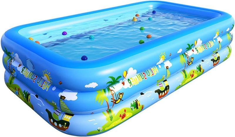HI-FINE Inflatable Pool for Family, Swimming Pool for Toddlers, Outdoor, Garden, Backyard, Summer Water Party (1.5M) - Image 1
