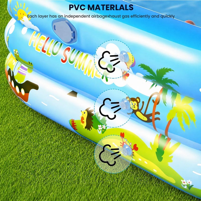 HI-FINE Inflatable Pool for Family, Swimming Pool for Toddlers, Outdoor, Garden, Backyard, Summer Water Party (1.5M) - Image 5