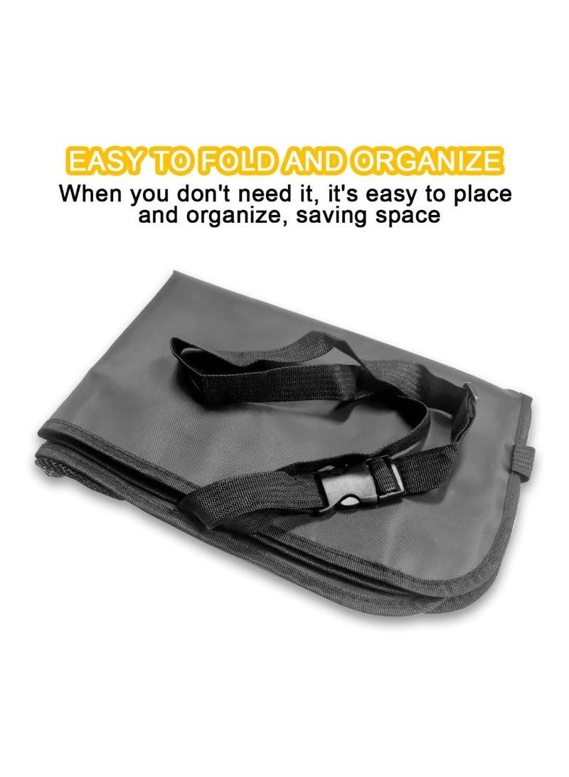 Car Seat Back Organizer, Waterproof Vehicle Storage Bag with Touch Screen Tablet Holder & 9 Pockets, Auto Kick Mats Back Seat Protector for Kids, Universal Travel Accessories (Black) - Image 4