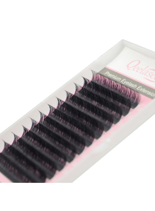 Qeelasee (D, 13mm) - Faux Mink Silk Eyelash Extensions 0.03mm D Curl 13mm Semi-Permanent Individual Lashes Extension Professional Salon Use - Image 2