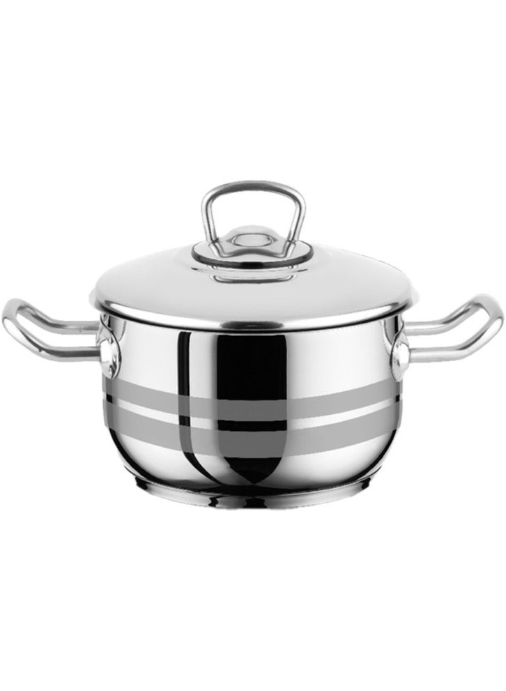 Top Chef Turkish 18/10 stainless steel pot Silver - Image 1