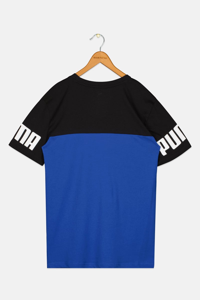 PUMA Kids Boy Sportswear Fit Short Sleeve Outdoor T-Shirt, Blue - Image 2