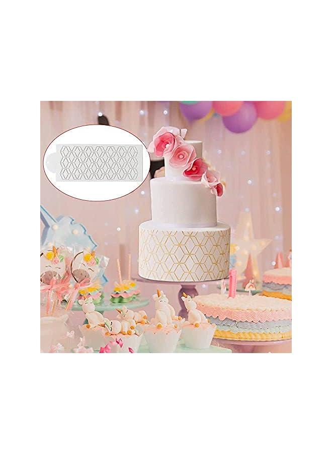 S-TOP 16 Pcs Cake Decorating Stencils, Floral Wedding Molds, Reusable Diy Baking Decor Mold For Decoration, Cookie Fondant Dessert Supplies, Hollow Lace Decoration Molds - Image 4
