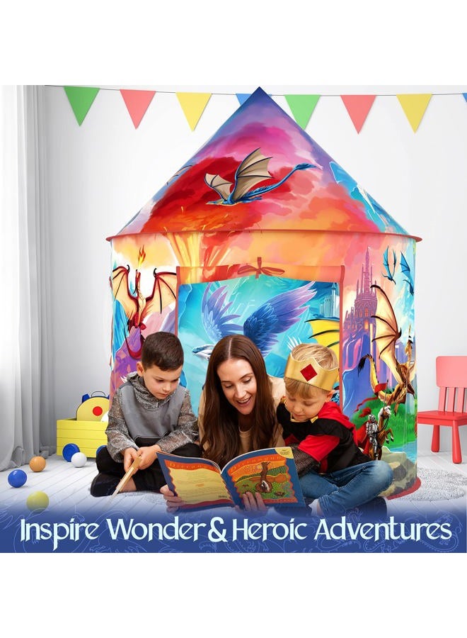 W&O Dragon Hero Kids Tent With Roar Button - Epic Pop Up Tent for Boys & Girls - Indoor and Outdoor Play Tent - Image 3