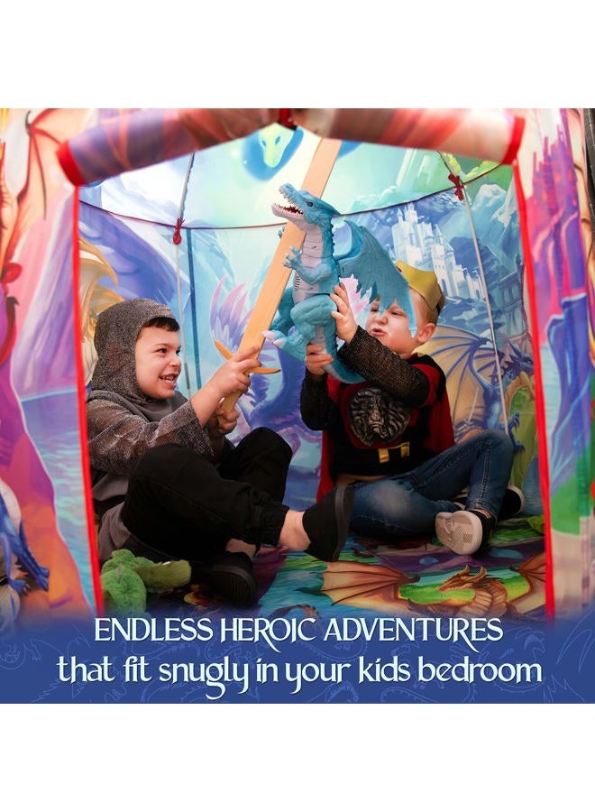 W&O Dragon Hero Kids Tent With Roar Button - Epic Pop Up Tent for Boys & Girls - Indoor and Outdoor Play Tent - Image 5