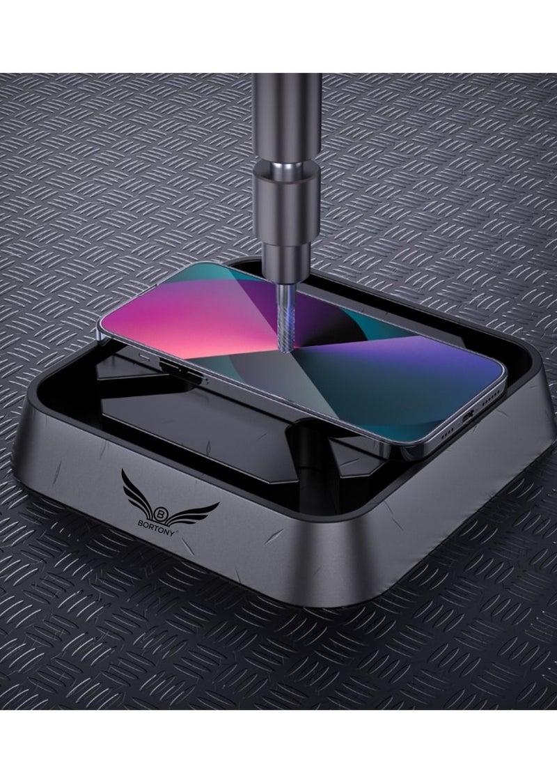 BORTONY Screen Protector For 14/13/13 Pro [6.1 Inch] Compatible with iPhone 14/13/13 Pro Full Coverage 9D Tempered Glass Film For Apple iPhone 14/13/13 Pro Clear/Black - Image 5