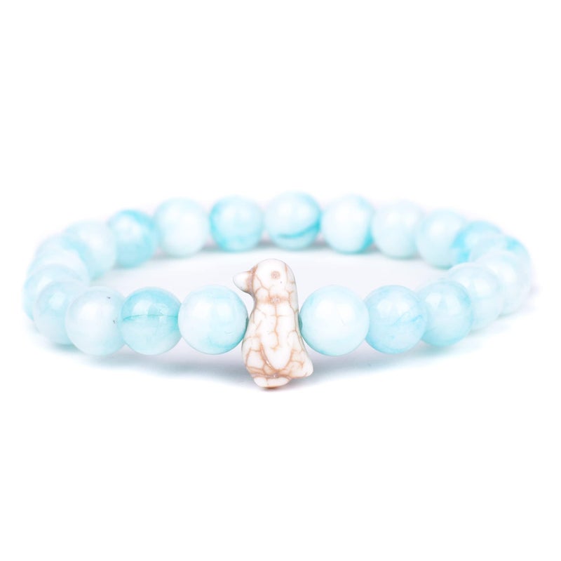 Fahlo Penguin Tracking Bracelet â€“ Track a Real Penguinâ€™s Journey â€“ Supports Wildlife Conservation â€“ Elastic, One Size Fits Most â€“ on Interactive Mobile App Map â€“ Unisex Conservation Gift (Seafoam) - Image 1