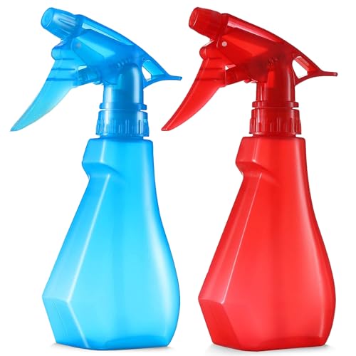 DilaBee Plastic Spray Bottles 8oz 2 Pack Water Spray Bottle for Hair Gardening Grilling Cleaning Solution Empty Spray Bottles for Pet Correction Spray Bottle BPA Free BlueRed