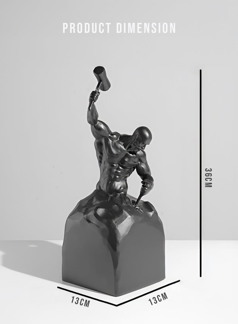 Self Carving Inspirational Resin Statue for Bookshelf Decorative Objects Bedroom  - Image 2