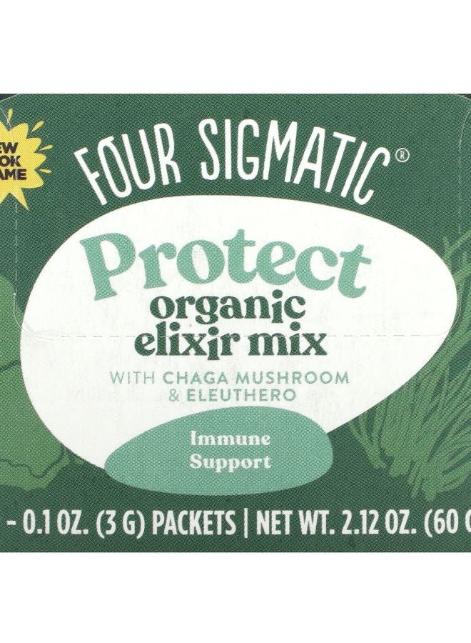 Four Sigmatic Protect Organic Elixir Mix With Chaga Mushroom & Eleuthero 20 Packets 0.1 oz (3 g) Each