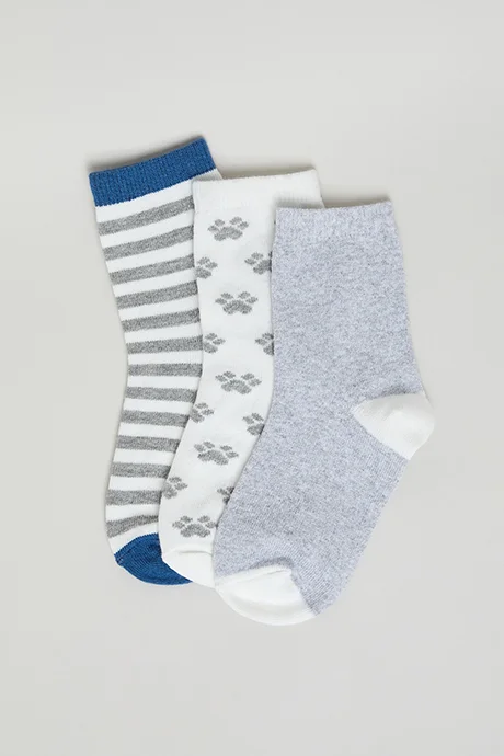 R&b 3 Pack Patterned Ankle Socks