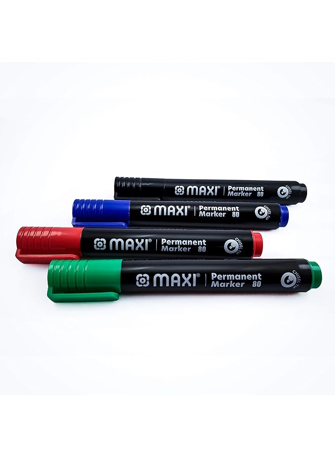 Maxi Permanent Marker Chisel Wallet Of 4Pc  - Image 3
