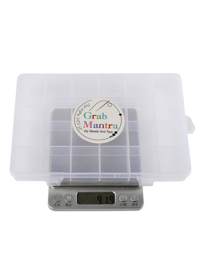 Grab Mantra 4 Pack 24 Grids Plastic Storage Jewelry Organizer Boxes  (4x6)  - Image 4