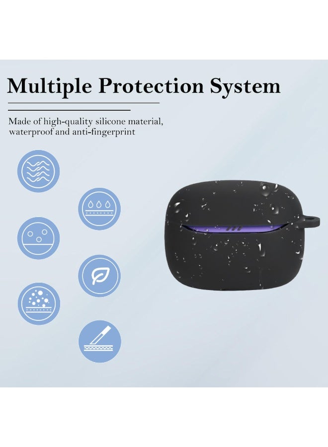 Case Compatible with JBL Tune Beam 2 TPU Soft Silicone Easy to Disassemble Scratch-Resistant Bluetooth Headphone (Black) - Image 3