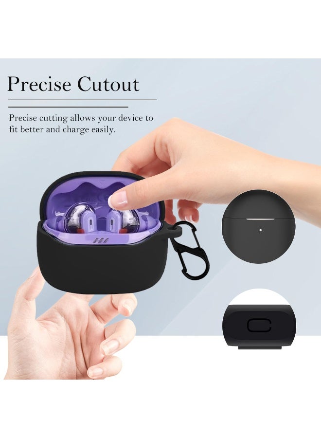 Case Compatible with JBL Tune Beam 2 TPU Soft Silicone Easy to Disassemble Scratch-Resistant Bluetooth Headphone (Black) - Image 4