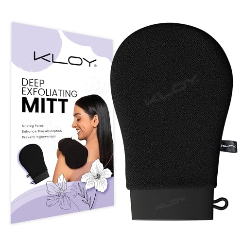 KLOY Bathing Mitt/Glove for Exfoliation, Body Scrubber, Made of Viscose Rayon Fiber - Image 1
