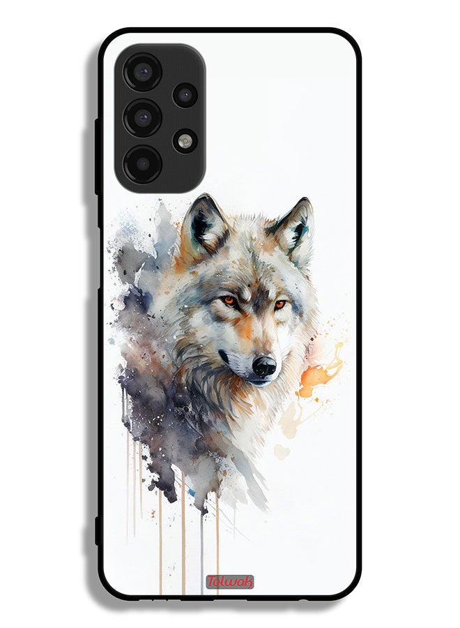 Tolwak Samsung Galaxy A13 4G Protective Case Cover Wolf Abstract Art - Image 1