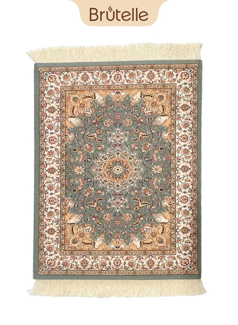 Brutelle V60 Coffee Mat Arabic Style Absorbent Insulated Coaster Coffee or Tea Coaster Table Mat Heat Resistant Drying Non-slip Coffee Coaster Suitable for Coffee Machine, Coffee Pot, Coffee Accessories, Ideal for Office Home Coffee Corner and Pour-over coffee1 Piece - Image 1