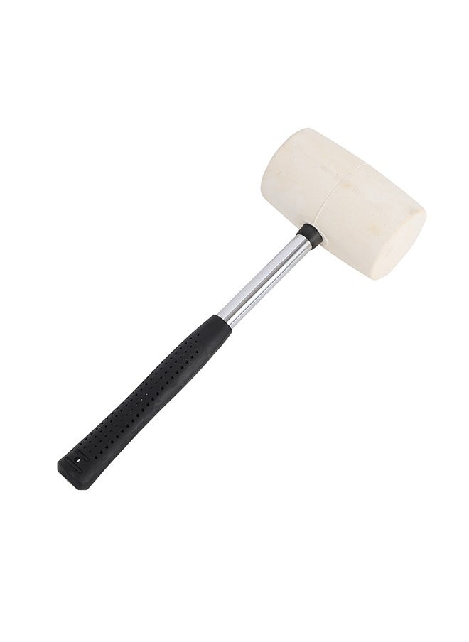 LAWAZIM Rubber Mallet with Steel Handle - 400g - Non-Marring Shock-Absorbing Hammer for Flooring, DIY, and Construction - Ergonomic Anti-Slip Grip for Home Improvement, Woodworking, and Tent Camping  - Image 3