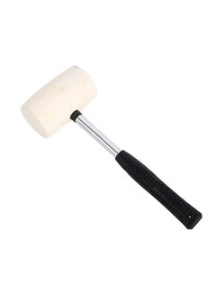 LAWAZIM Rubber Mallet with Steel Handle - 400g - Non-Marring Shock-Absorbing Hammer for Flooring, DIY, and Construction - Ergonomic Anti-Slip Grip for Home Improvement, Woodworking, and Tent Camping  - Image 4