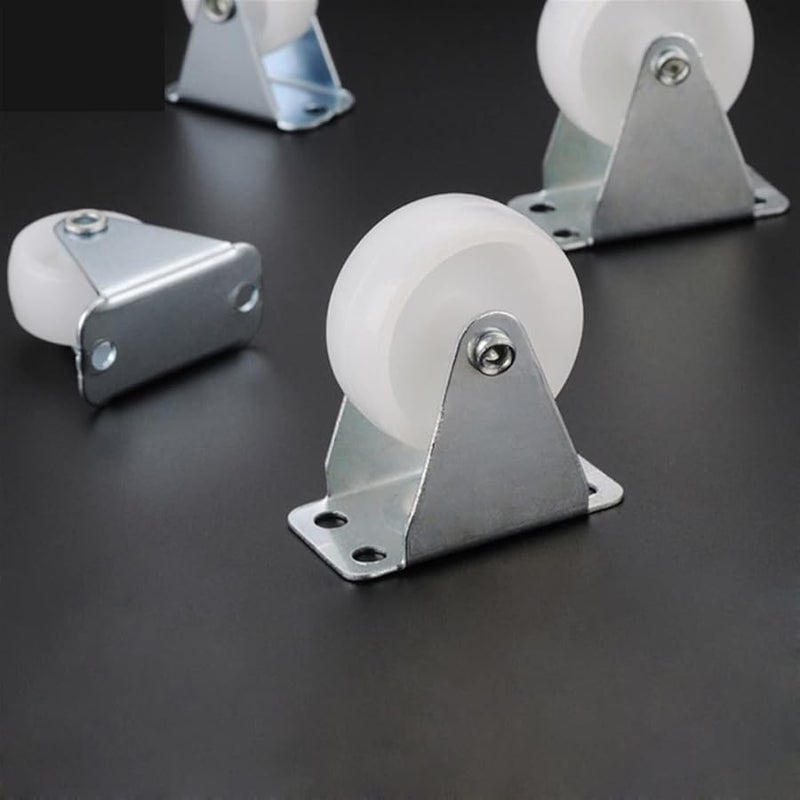 2 قطعة من العجلات الدوارة العالمية بسعة 40 كجم، قطر 1.8 بوصة (46 مم)، عجلات من النايلون البولي بروبيلين للأثاث والعربات - Image 3