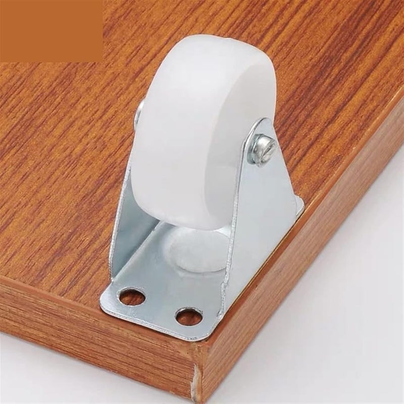 2 قطعة من العجلات الدوارة العالمية بسعة 40 كجم، قطر 1.8 بوصة (46 مم)، عجلات من النايلون البولي بروبيلين للأثاث والعربات - Image 4