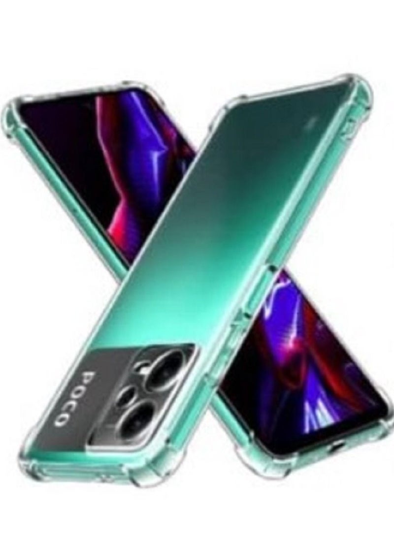 IAF CLEAR BUMPER FULL BODY ANTI-SHOCK CLEAR TPU CASE COVER FOR POCO X5 - Image 1