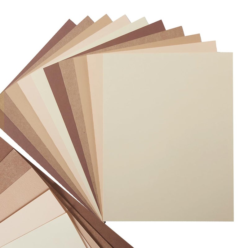 Topeen 30 Sheets 85x11 Color Tones Cardstock Paper 250GSM Thick Paper Cards for Birthday Party Invitations and DIY Crafts Decoration Brown - Image 2
