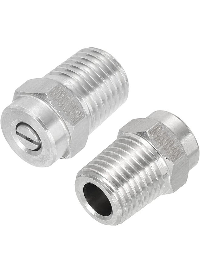 uxcell 304 Stainless Steel Pressure Washer Nozzle, 1/4Npt Thread Spray Tip, 0 Degree And 40 Degree, 1.2Mm Orifice Diameter 1 Set  - Image 4