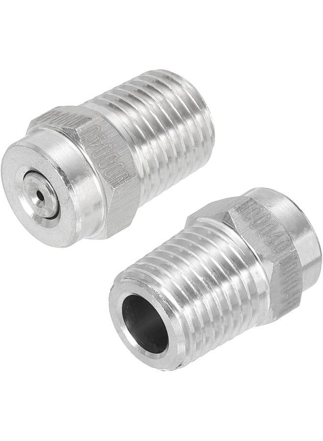 uxcell 304 Stainless Steel Pressure Washer Nozzle, 1/4Npt Thread Spray Tip, 0 Degree And 40 Degree, 1.2Mm Orifice Diameter 1 Set  - Image 5