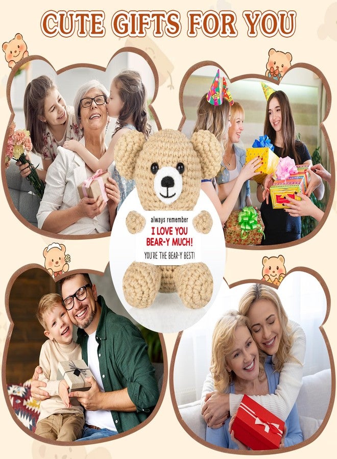 WELLBANEE Gifts For Boyfriend Girlfriend, Funny Christmas Birthday Gifts For Wife Husband, Couples Gift Ideas, Handmade Emotional Support Crochet Bear Gifts Anniversary Valentine Day Gifts For Her Him - Image 5