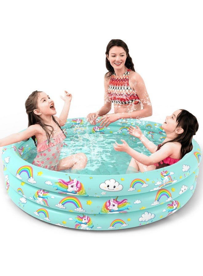 Jasonwell Inflatable Baby Kiddie Pool - Kids Paddling Pool Toddler Baby Swimming Pool Blow Up Ball Pit Pool Infant Wading Pool For Backyard (51In Unicorn) - Image 1