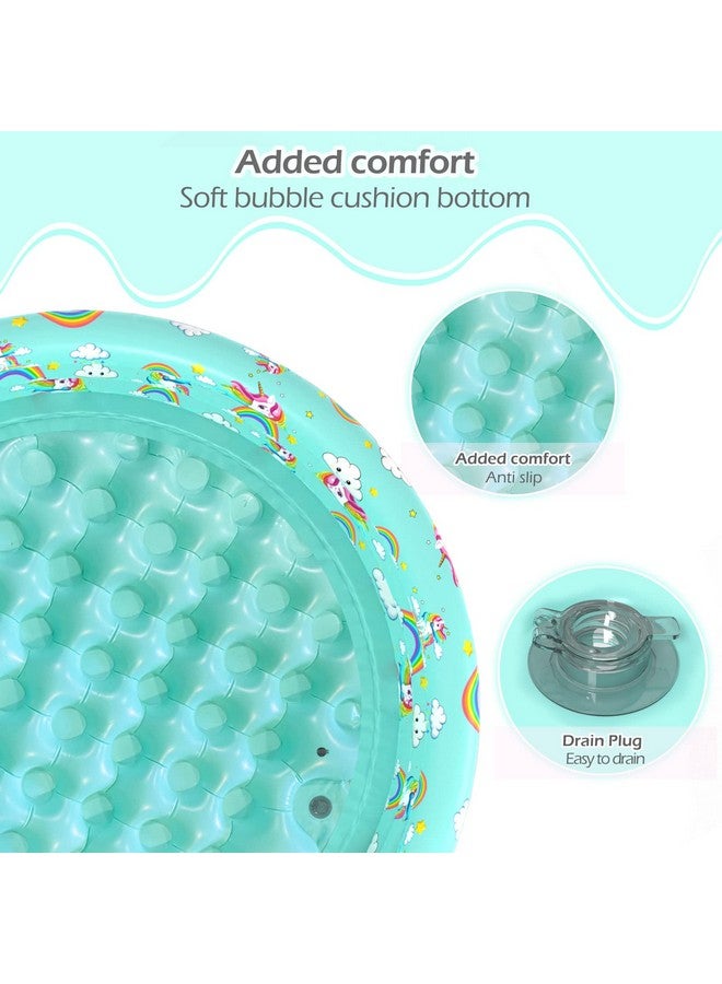 Jasonwell Inflatable Baby Kiddie Pool - Kids Paddling Pool Toddler Baby Swimming Pool Blow Up Ball Pit Pool Infant Wading Pool For Backyard (51In Unicorn) - Image 2